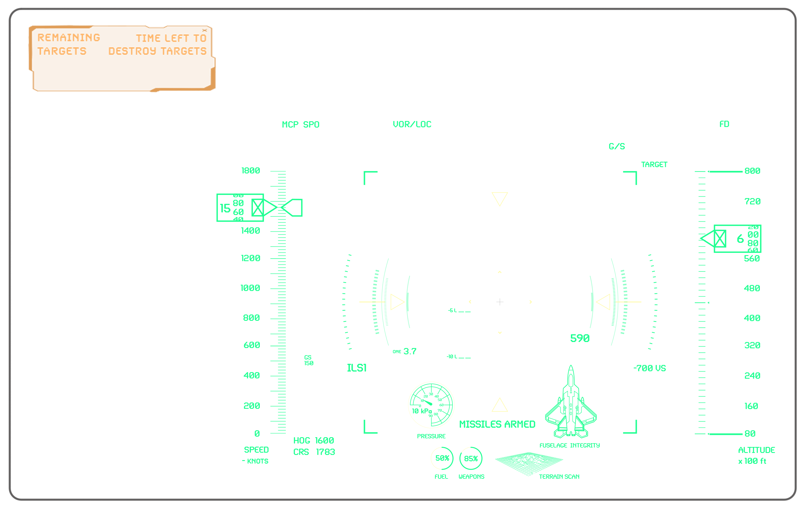 HUD Interface Design for 'Intercept'