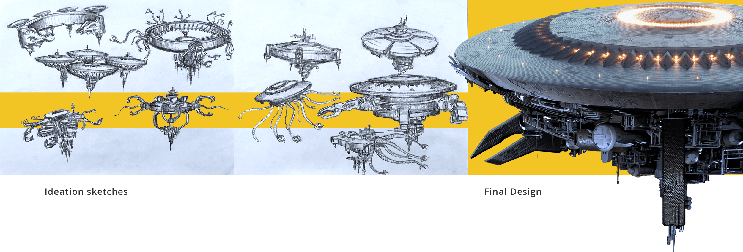 Alien craft design concepts and final design
