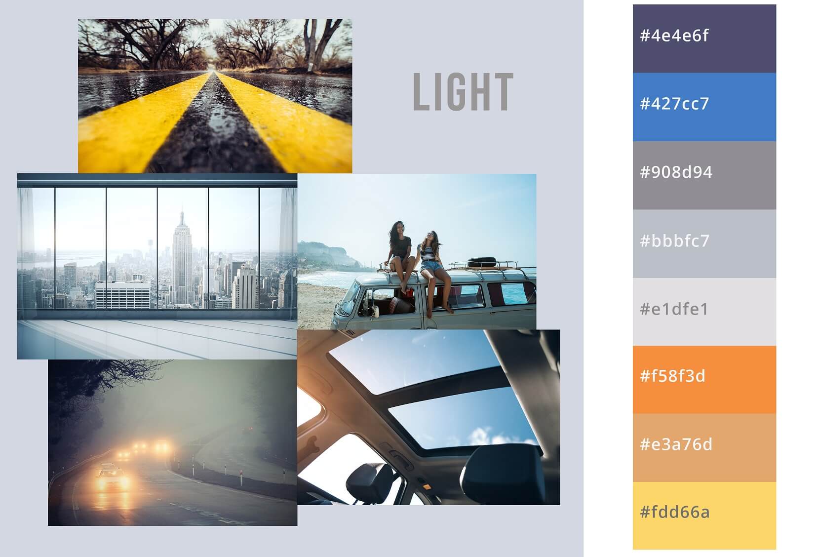 Colour palette - Light theme