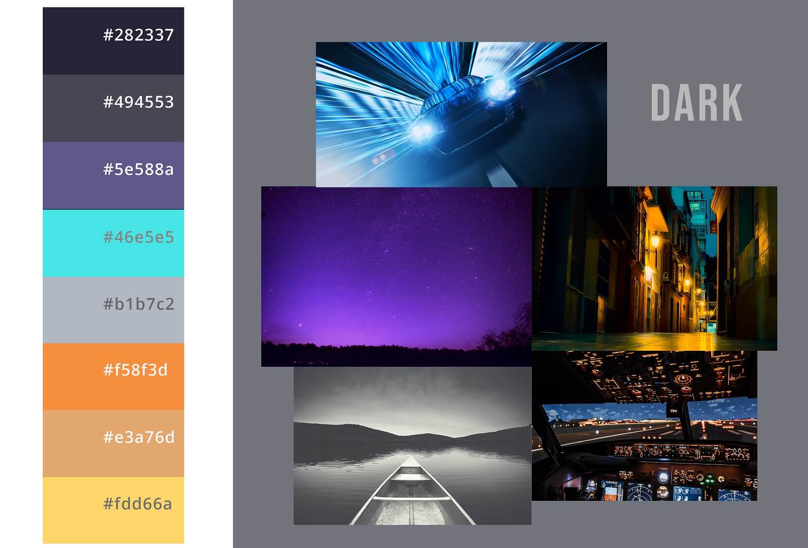 Colour palette - Dark theme