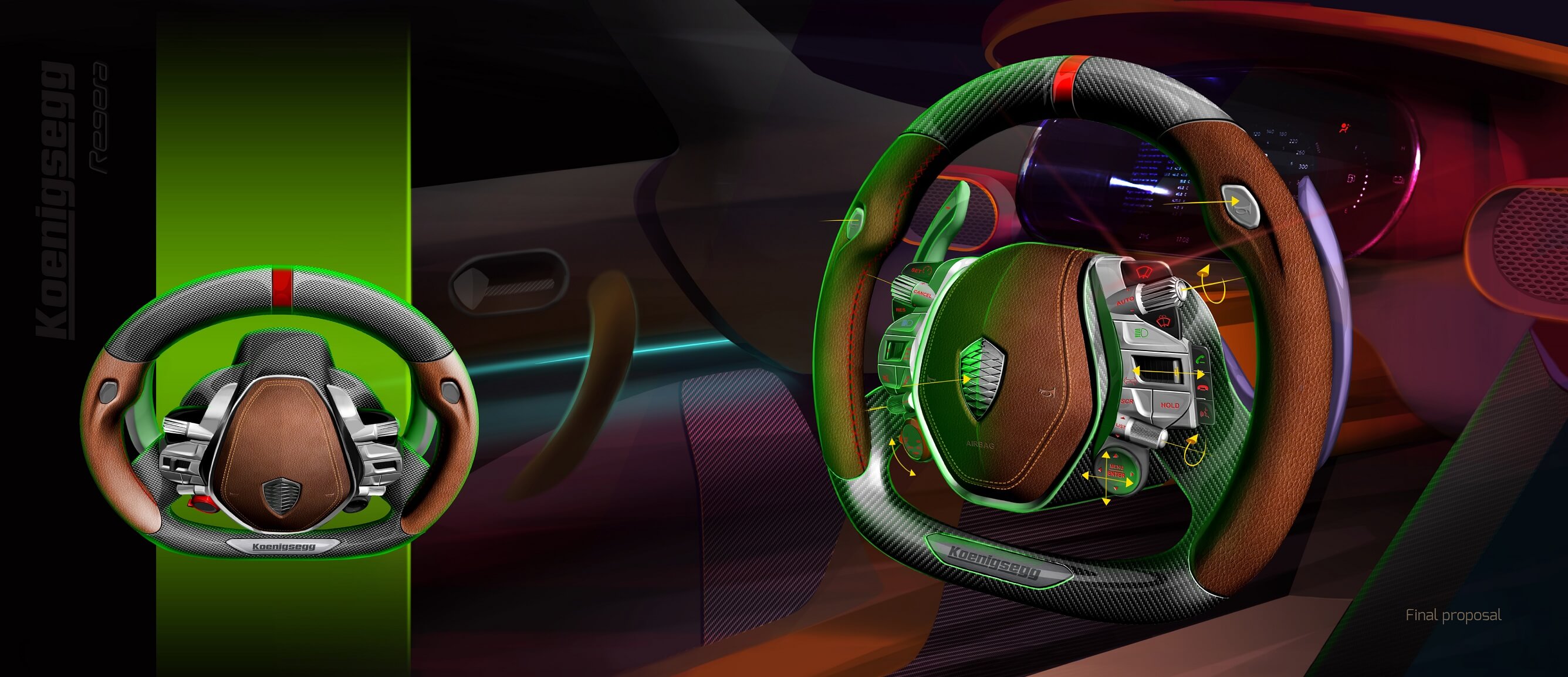 Multifunction steering wheel project slide -5